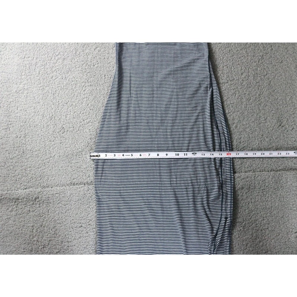 Lululemon Athletica Refresh Maxi Dress 2 Blue White Striped High Side Slits - Picture 12 of 13